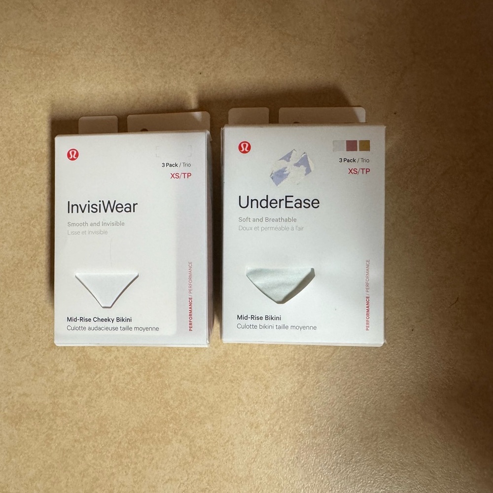 *Bundle* NWT Lululemon InvisiWear and UnderEase Bikini Set size XS